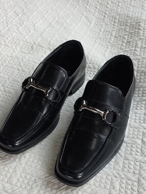 Stacy Adams Boys Black Kaylor Slip on Loafer Size 2